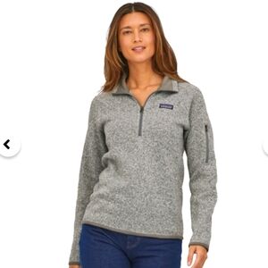 Patagonia better sweater 1/4 zip fleece pullover grey medium